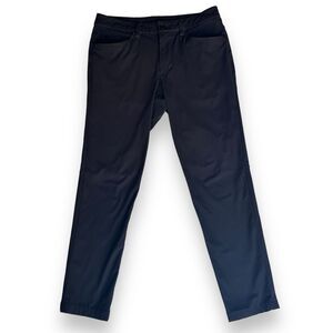 Lululemon ABC Slim *Warpstreme 34"‎ Pant Black Men's Size 30 Flat Front Chino